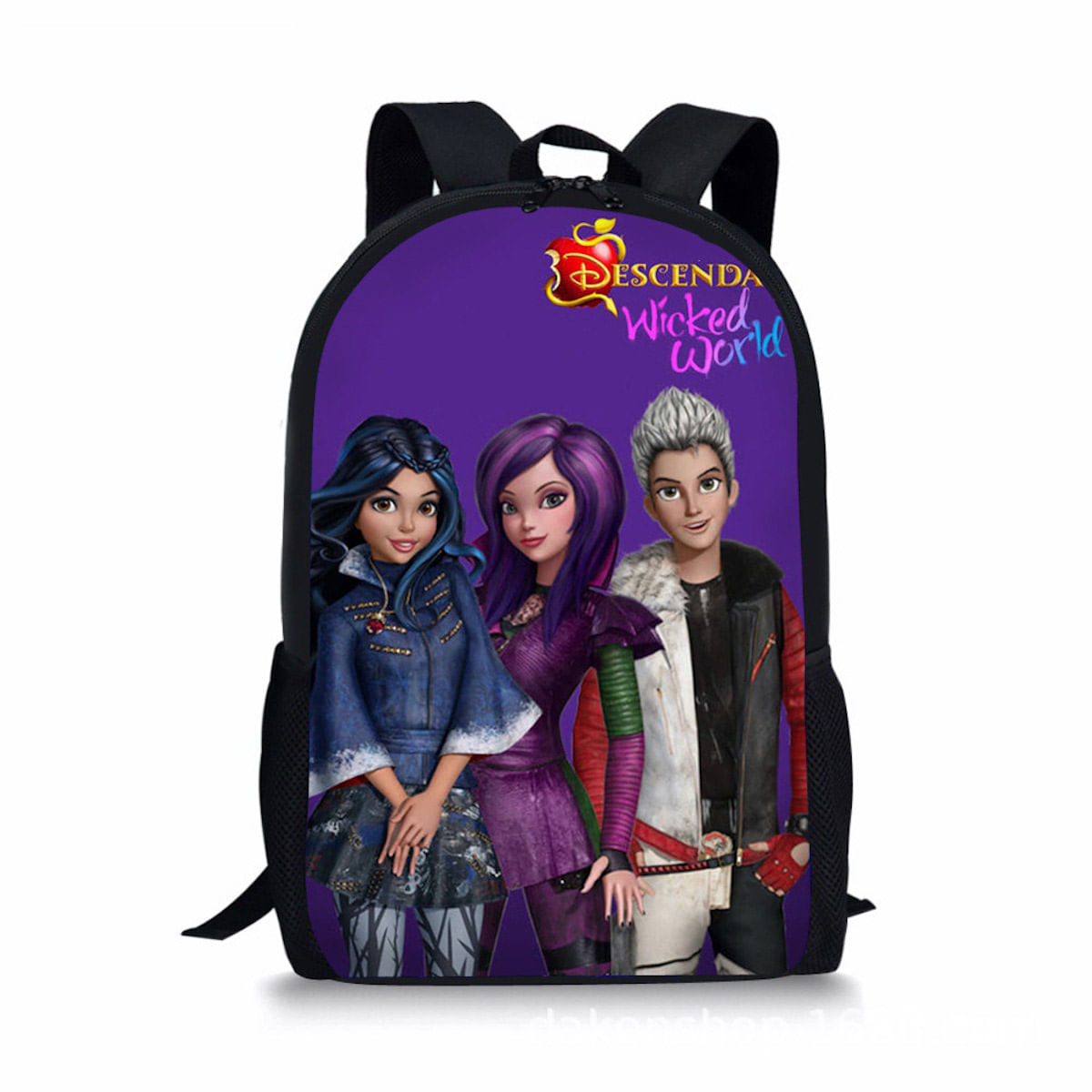 Mochila Descendants Mal's Cartoon Kids Nylon 28x13x44cm