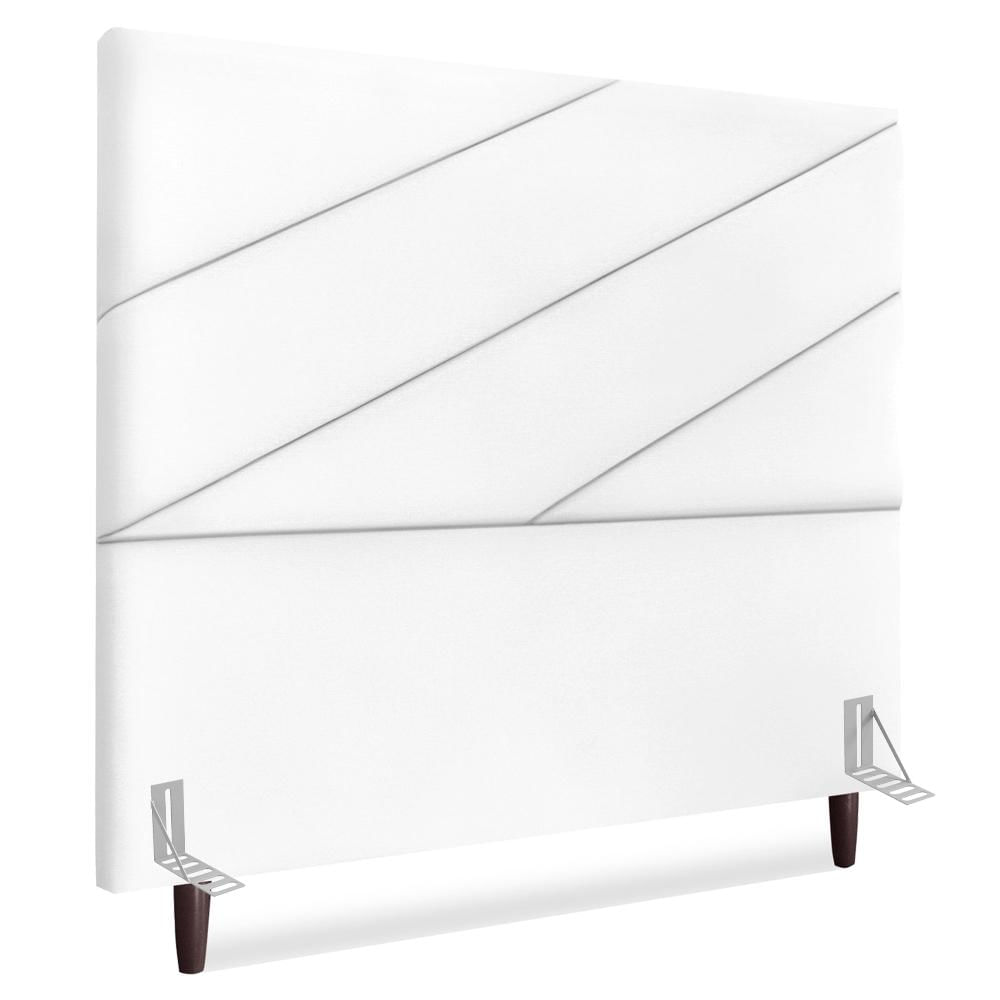 Cabeceira Queen 160 Cm Com Frame Cristal Suede Branco Artte