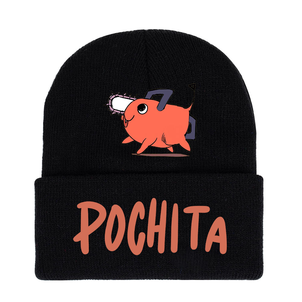 Chapéu De Malha Pochitas Anime Winter Beanie Slouch Hat Soft Sk