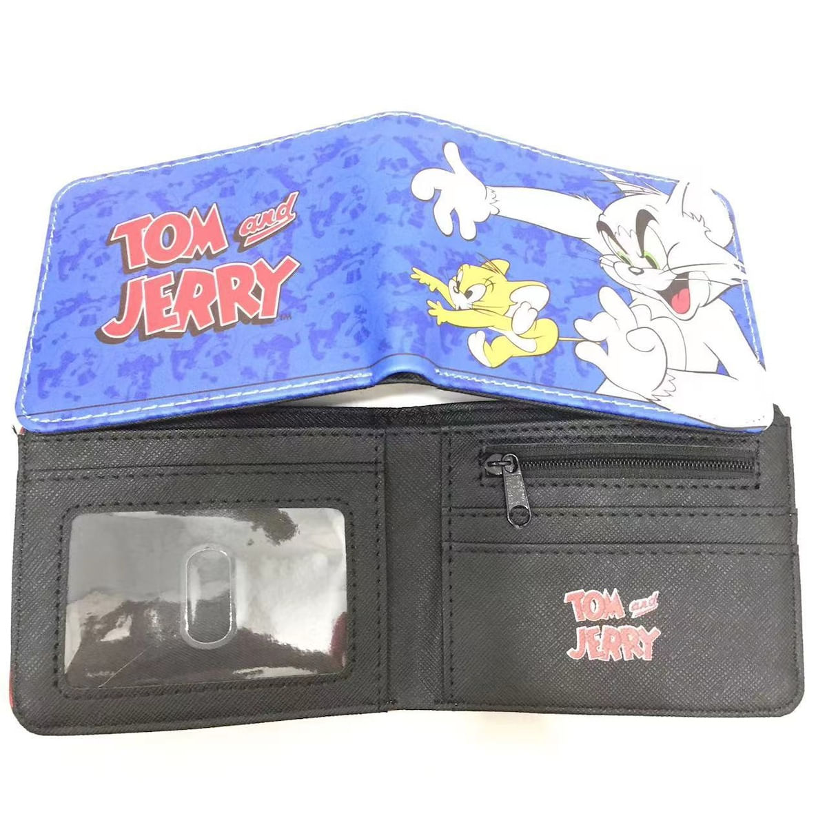 Carteira Jerrys Anime Characters Slim Bifold Em Couro Pu