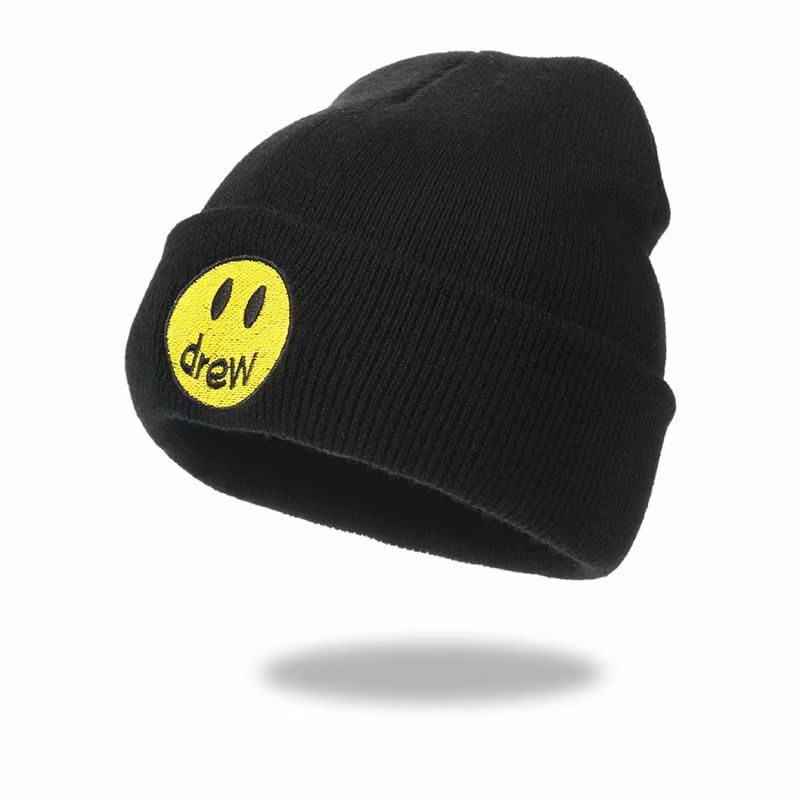 Chapéu De Malha Smileys Faces Anime Winter Beanie Slouch Hat