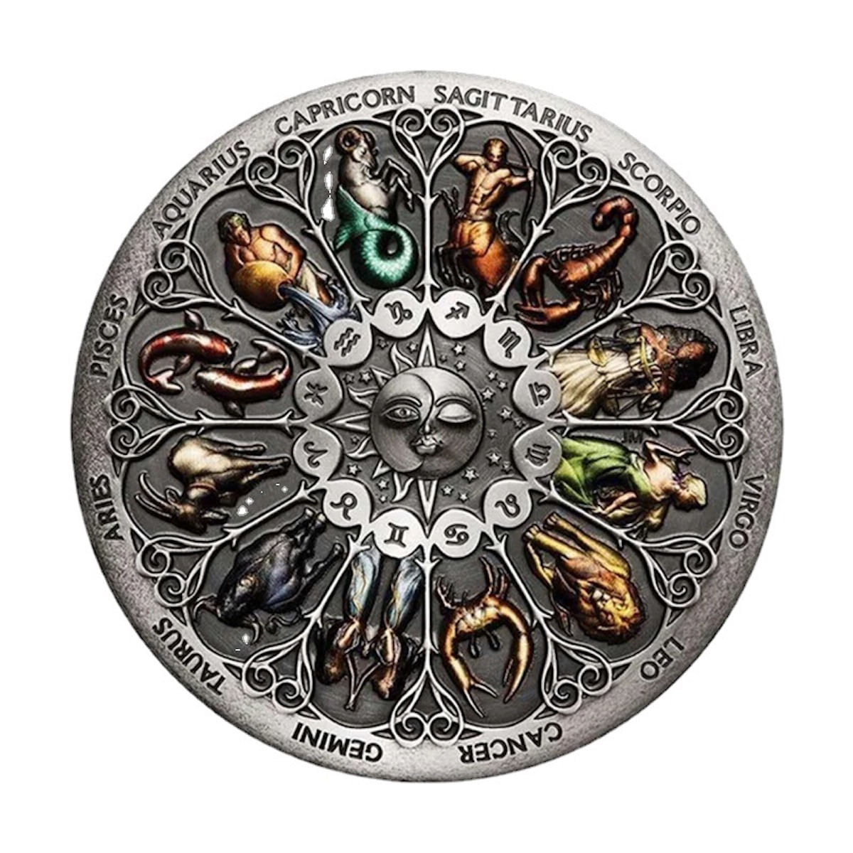 Anime Comemorativo Coin Constellation Twelve Zodiac 24g