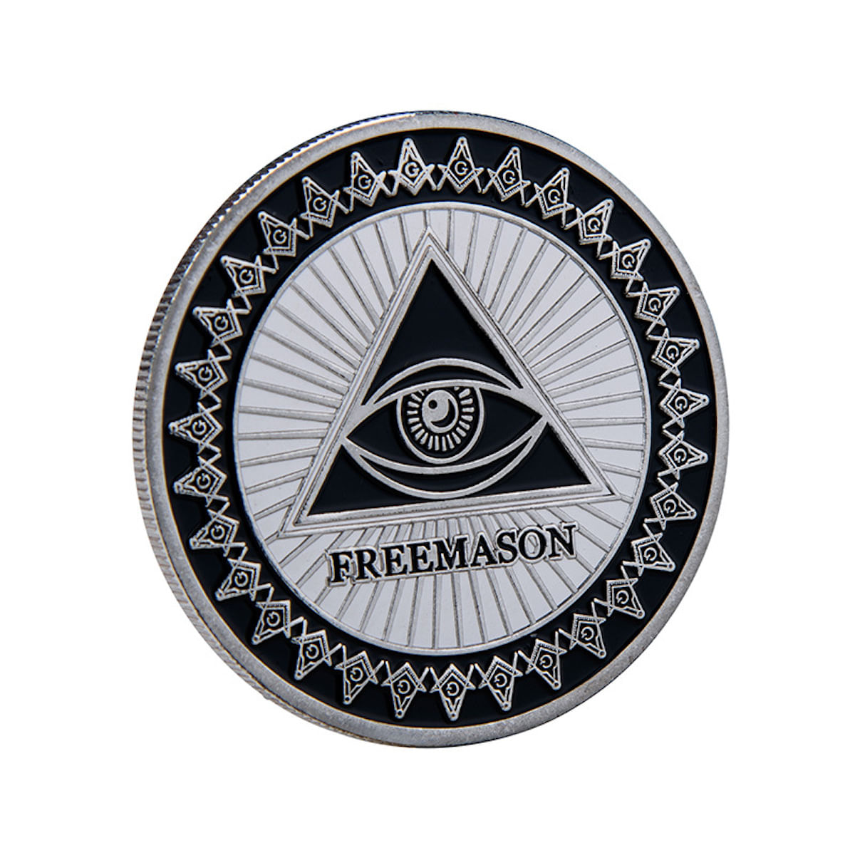 Anime Comemorativo Coin Eye Of God Freemasons 35g 4cm