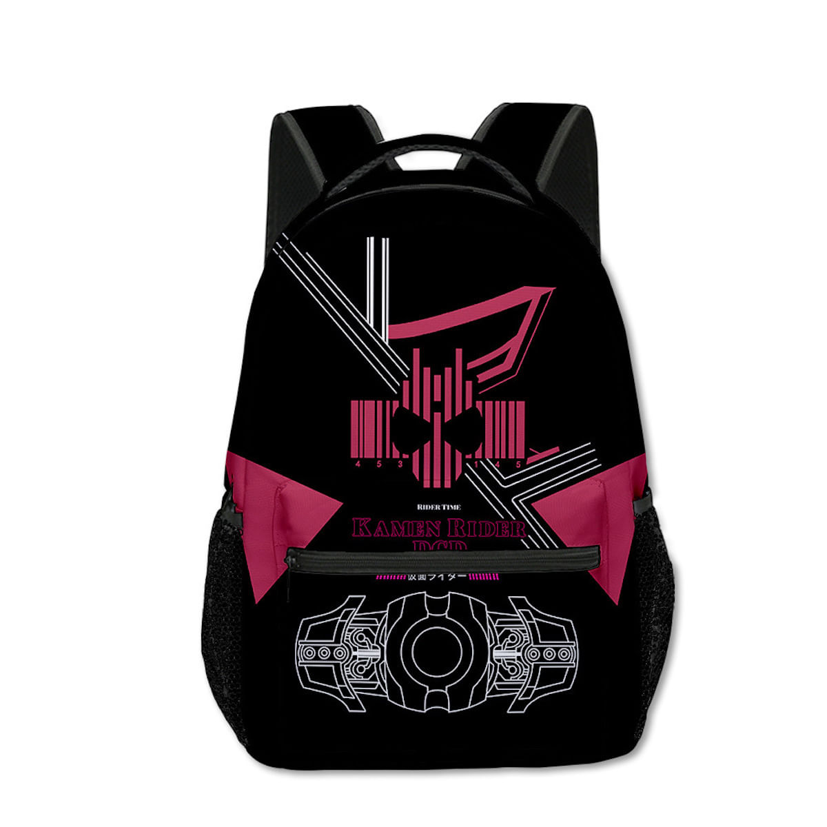 Mochila Kamens Riders Preta Para Crianças Escolares 30x17x40cm