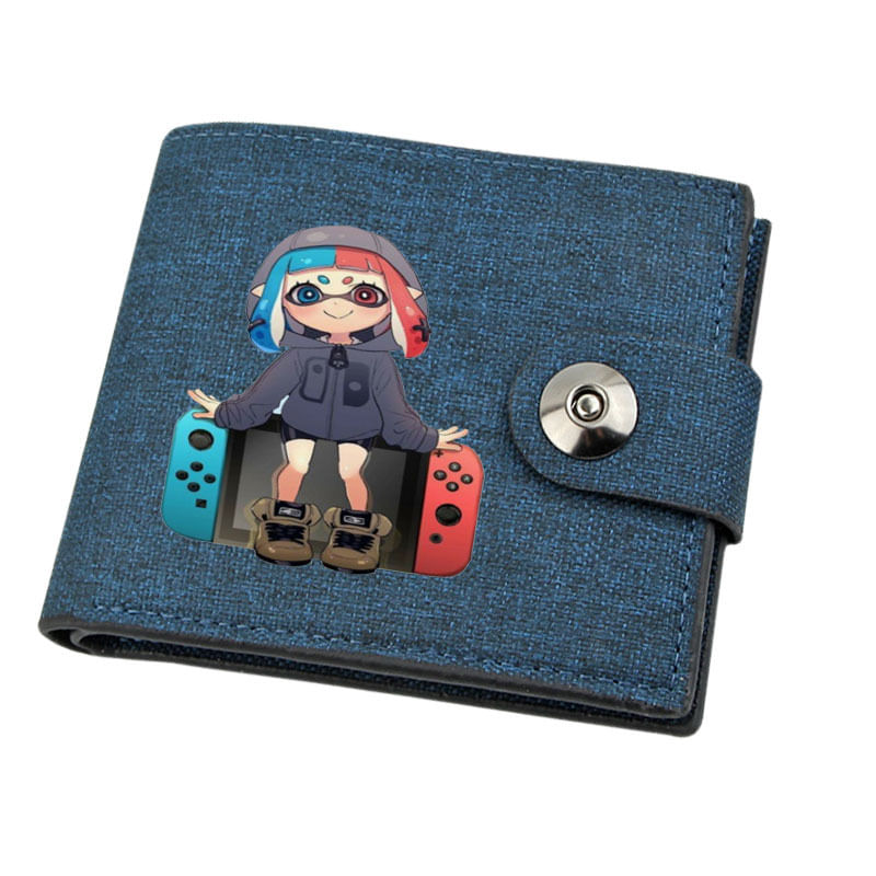 Carteira Splatoon Anime Characters Slim Bifold Canvas