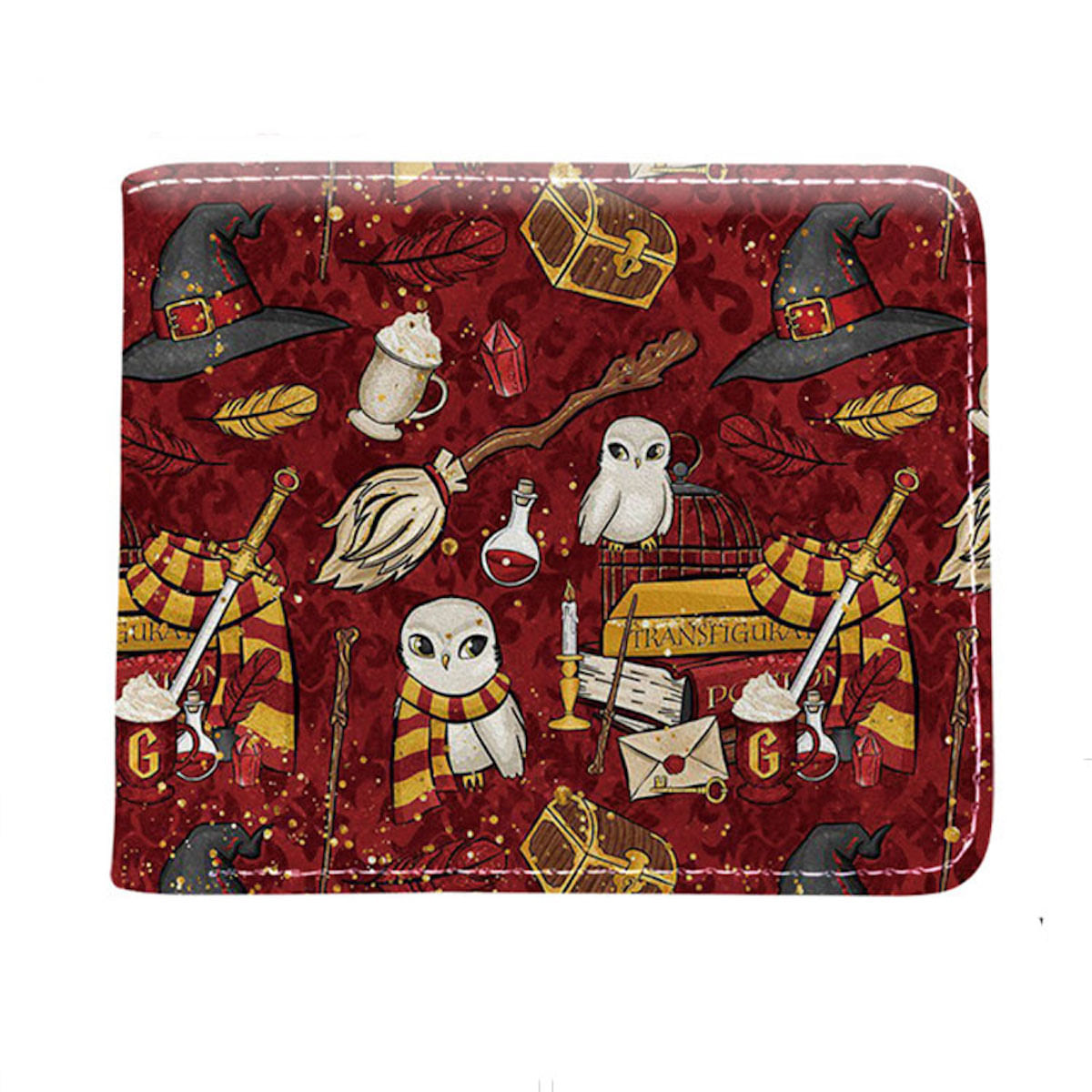 Bolsa Dobrável Em Couro De Anime Wallet Magic Witch Hat Eagle