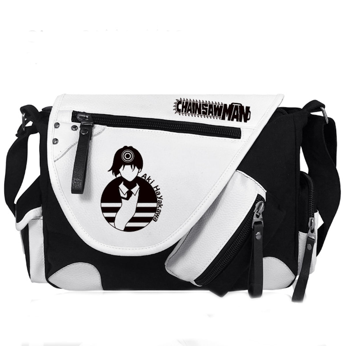 Bolsa De Ombro Anime Chainsaws Man Crossbody Bolsa 34x10x26cm