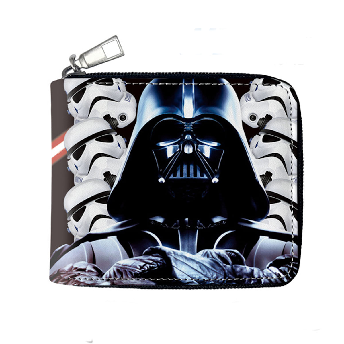 Carteira Anime Darths Vaders Bifold De Couro Curto Para Crianças
