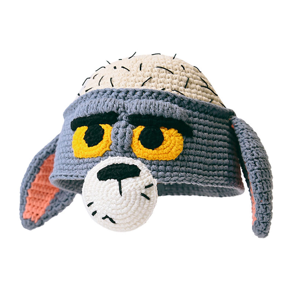 Chapéu De Malha Tom Cat Bald Hat Anime Winter Beanie Unissex