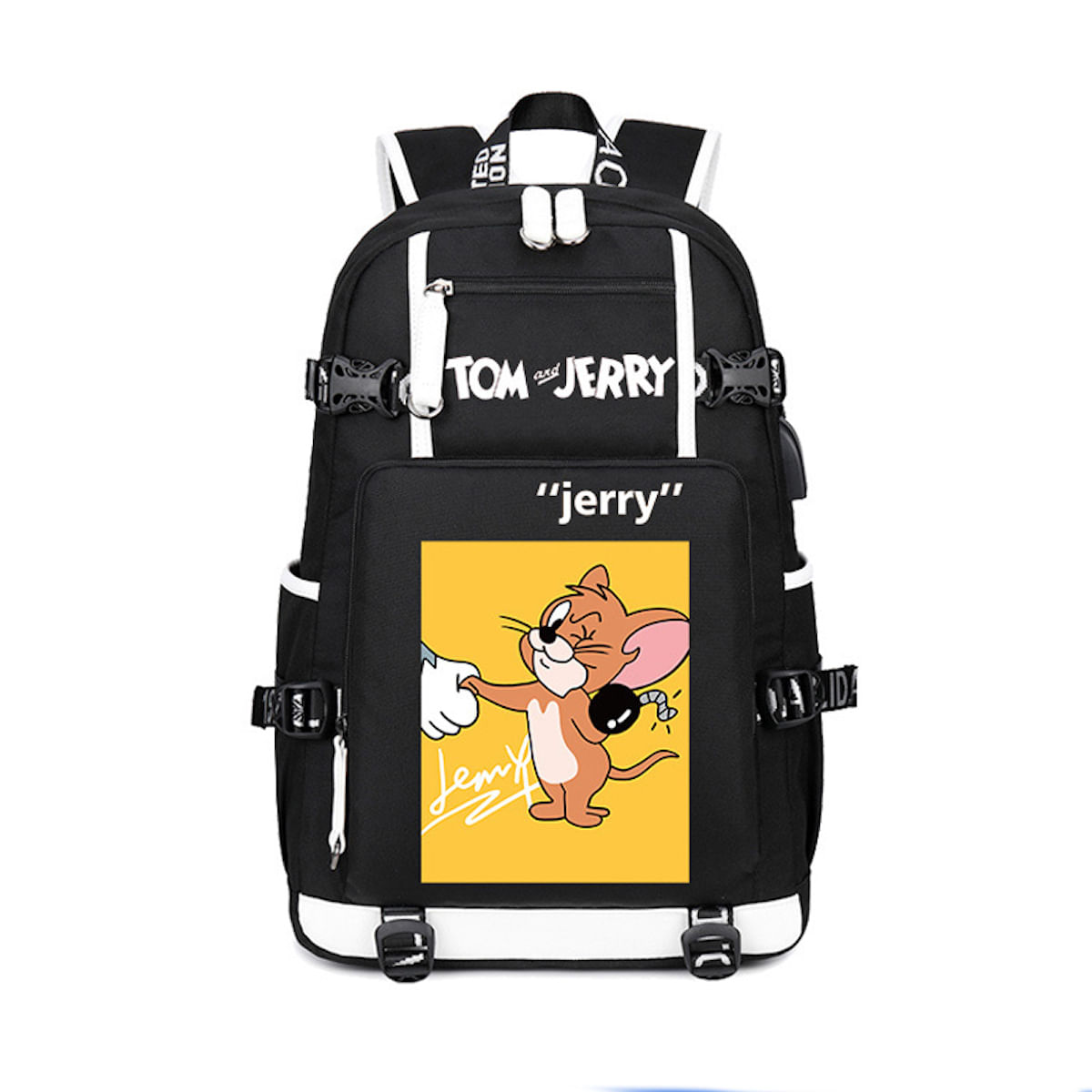 Mochila Escolar Infantil Tom And Jerry 28x14x41cm Oxford