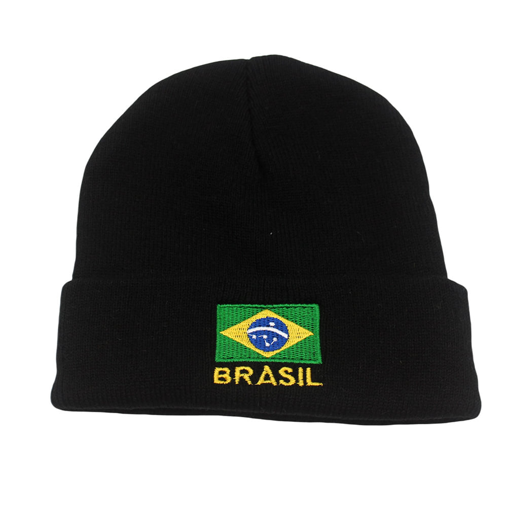 Chapéu De Malha Brasils Anime Winter Beanie Slouch Hat 36-60cm