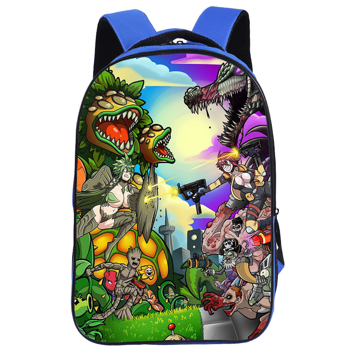 Mochila Escolar Plants Vs Zombies Anime Schoolbag