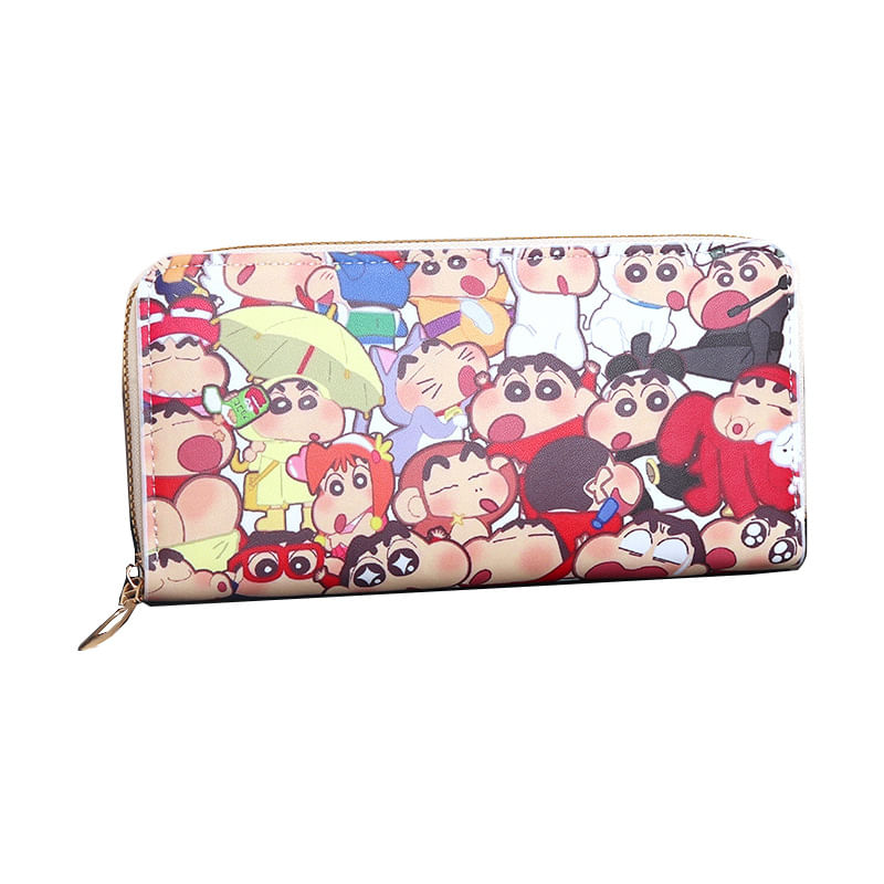 Wallet Shins Chans Anime Characters Slim Bifold Wall