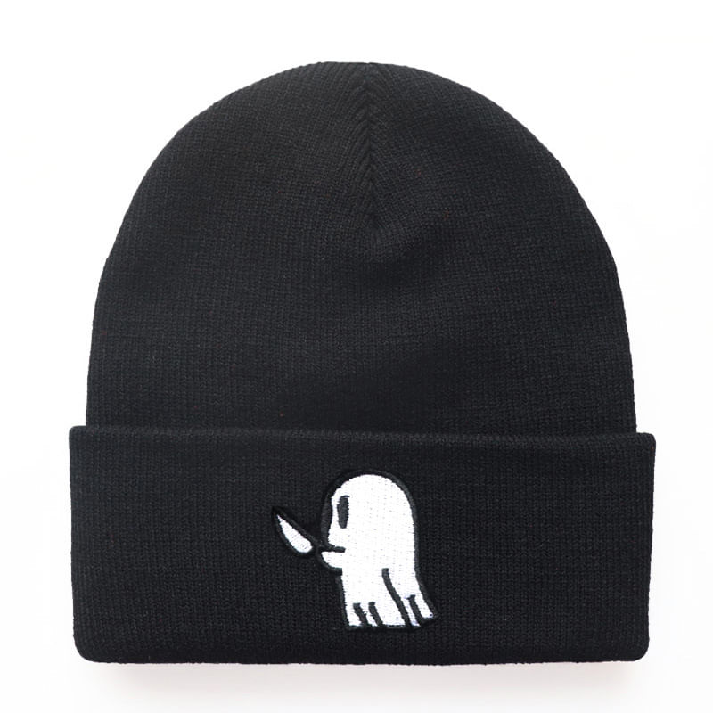 Chapéu De Malha Ghosts Anime Winter Beanie Slouch Hat Unissex