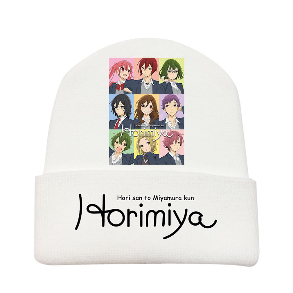 Chapéu De Malha Horimiyas White Anime Winter Beanie Unissex