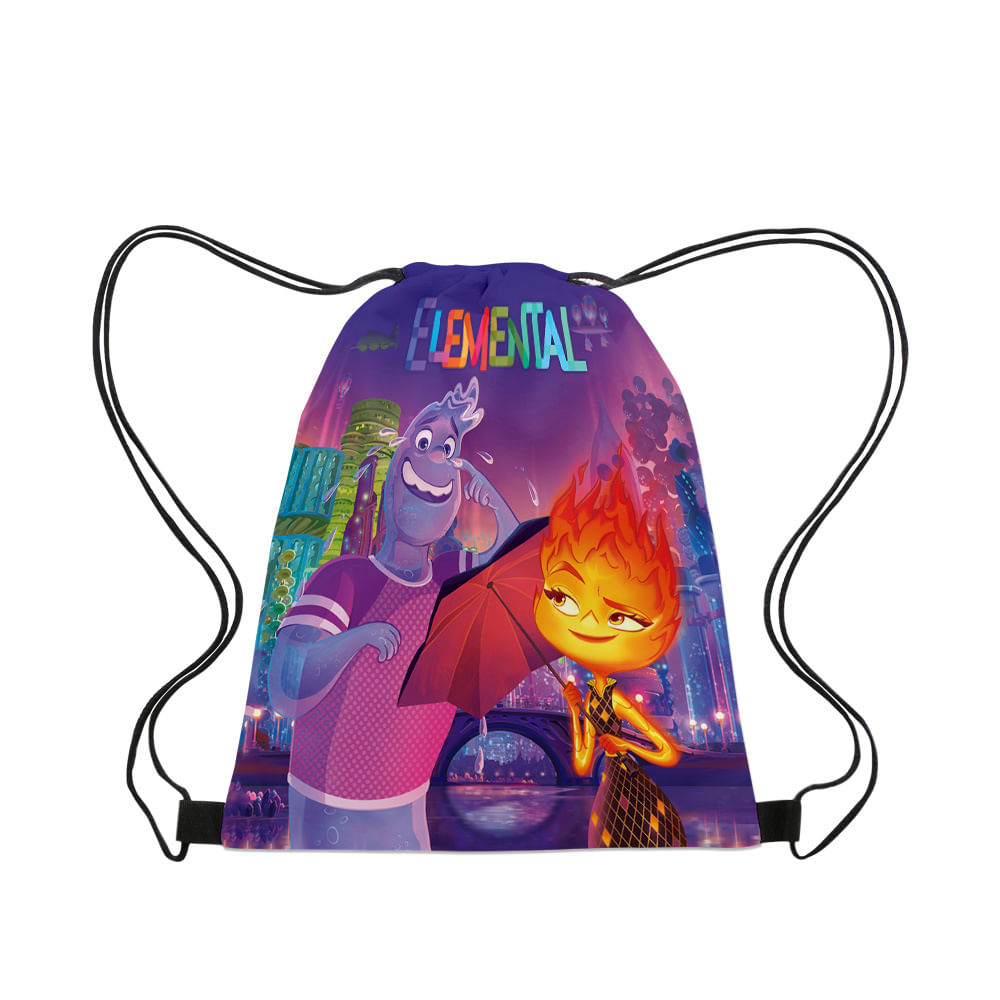 Bolsa Com Cordão Elementals Anime String Swim Gym