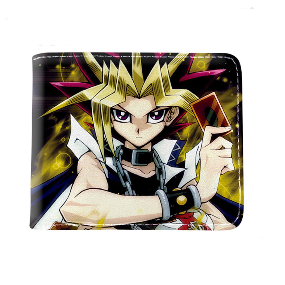 Carteira Anime Yu Gi Ohss Leather Bifold Para Crianças