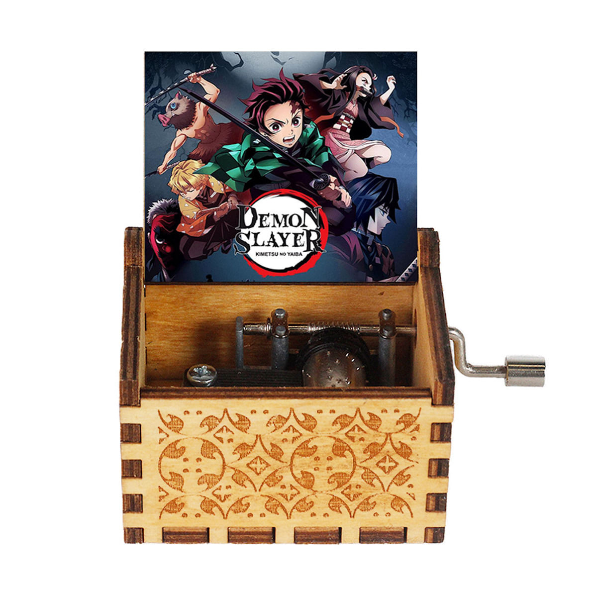 Manivela Com Tema De Anime Music Box Demons Slayers Wood