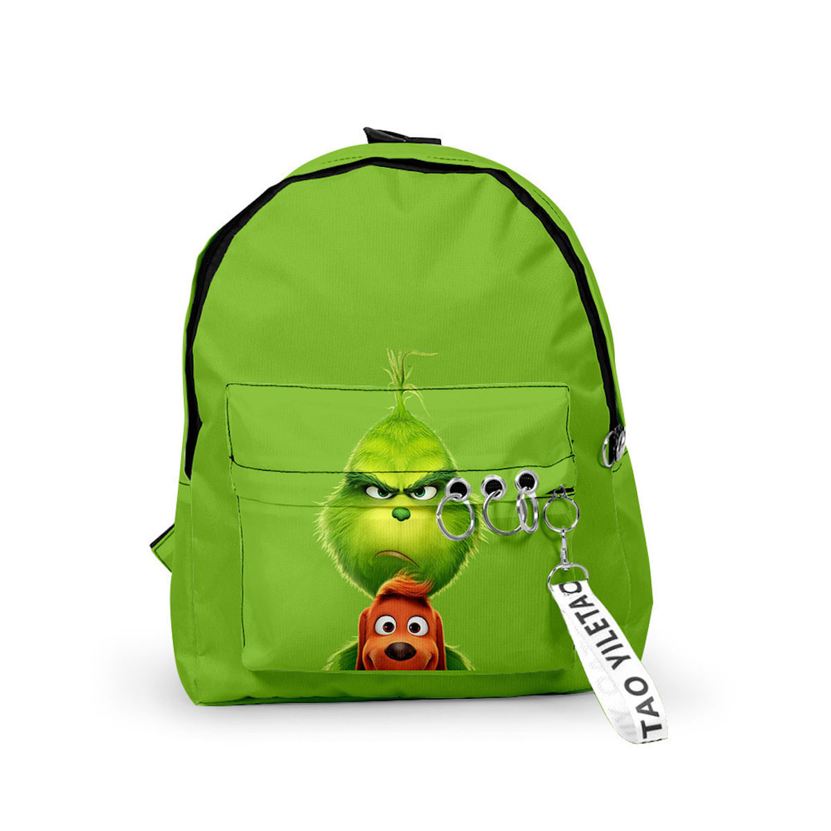 Mochila Grinch Christmas Cartoon Kids School 29x12x40cm
