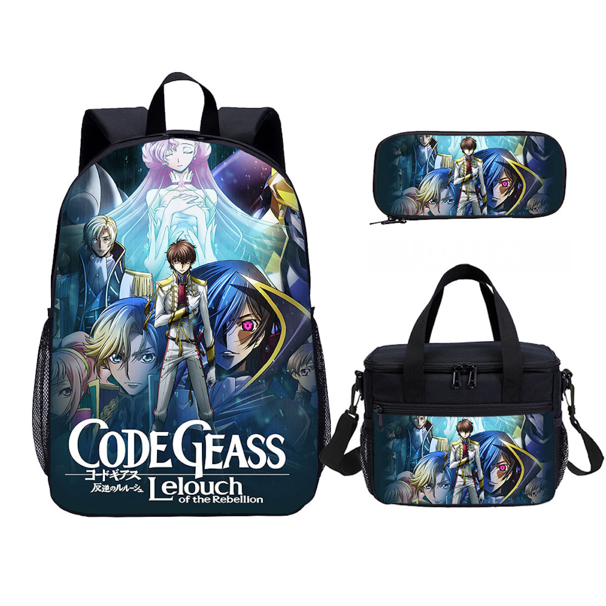 Conjunto De Mochilas Escolares Code Geass, 3 Unidades Para Estudantes