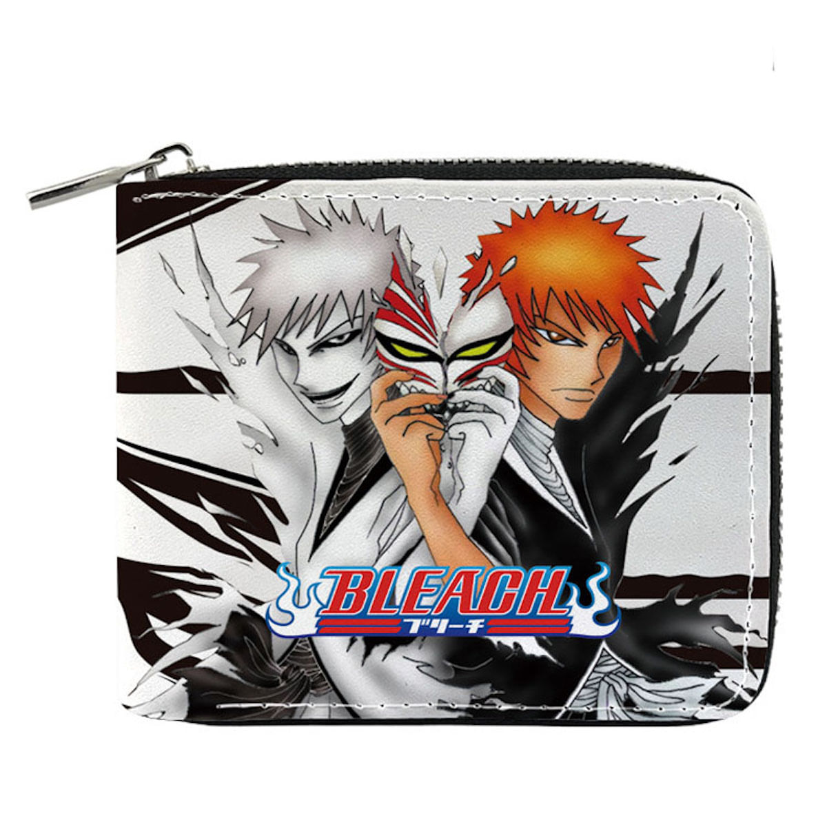 Bolsa De Moedas Wallet Bleach Anime Em Couro Com Duas Dobras Unissex