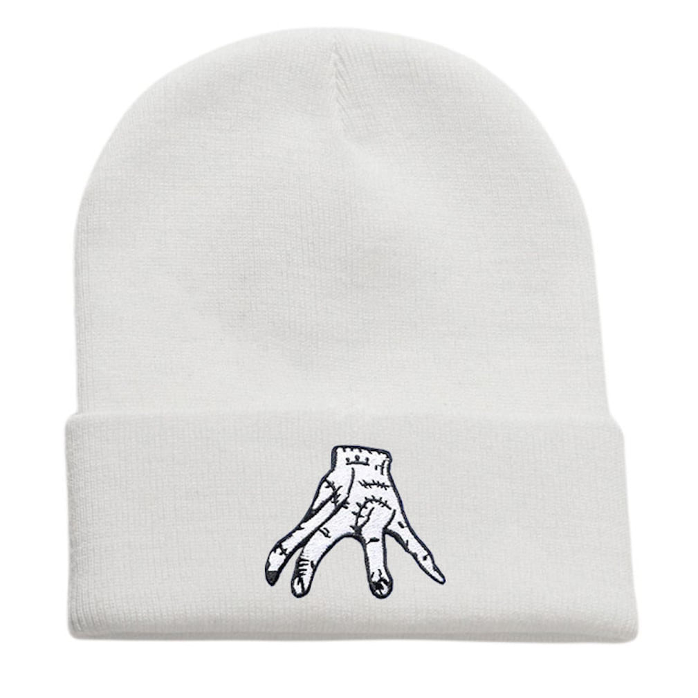 Chapéu De Malha Wednesdays Things White Anime Winter Beanie