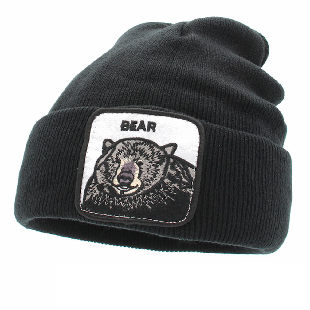 Gorro De Inverno Beanie Hat Bear Anime Tricotado Quente Para Homens E Mulheres