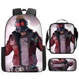 Conjunto De Mochilas Starlord Peter Jason Quill Para Crianças - 3 Unidades