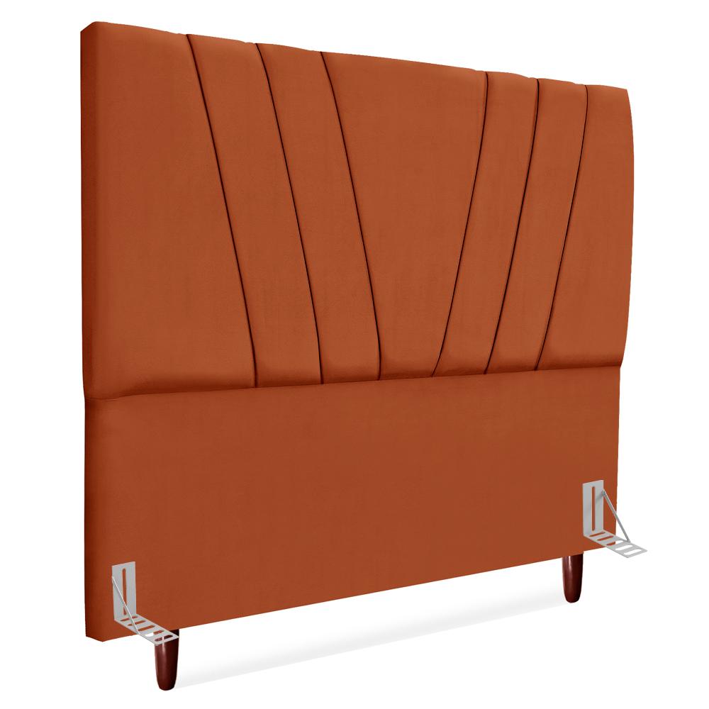 Cabeceira Queen 160 Cm Com Frame Belgica Suede Terracota Artte