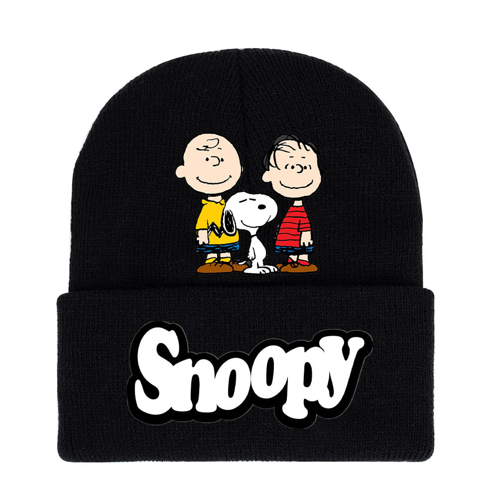 Chapéu De Malha Snoopys Anime Winter Beanie Para Crianças E Adultos