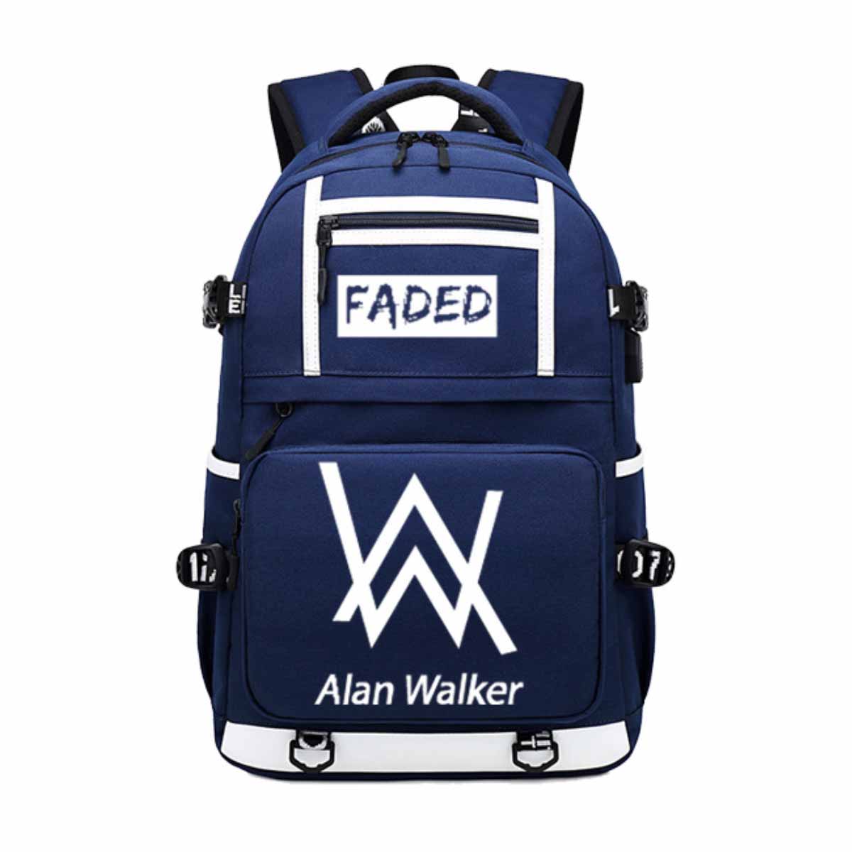 Mochila Alans Walkers Cartoon Kids School Anime 30x15x48cm