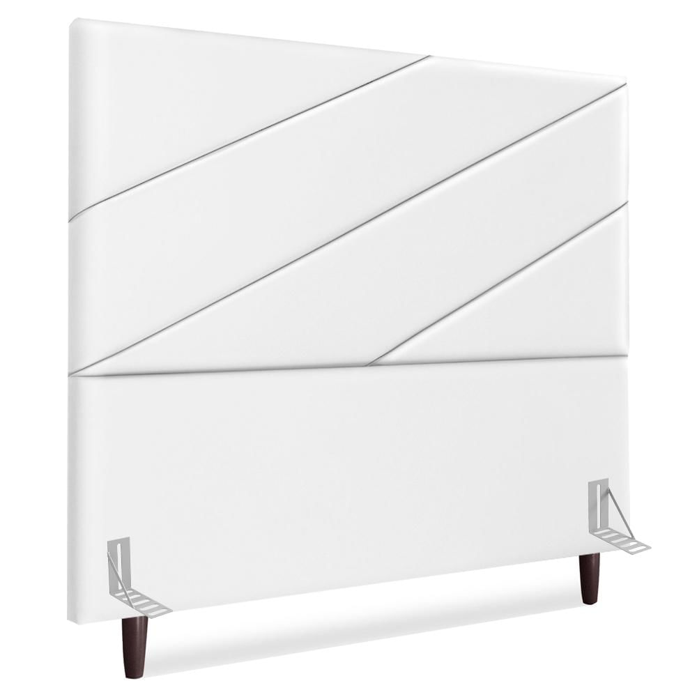 Cabeceira Queen 160 Cm Com Frame Cristal Corino Branco Artte