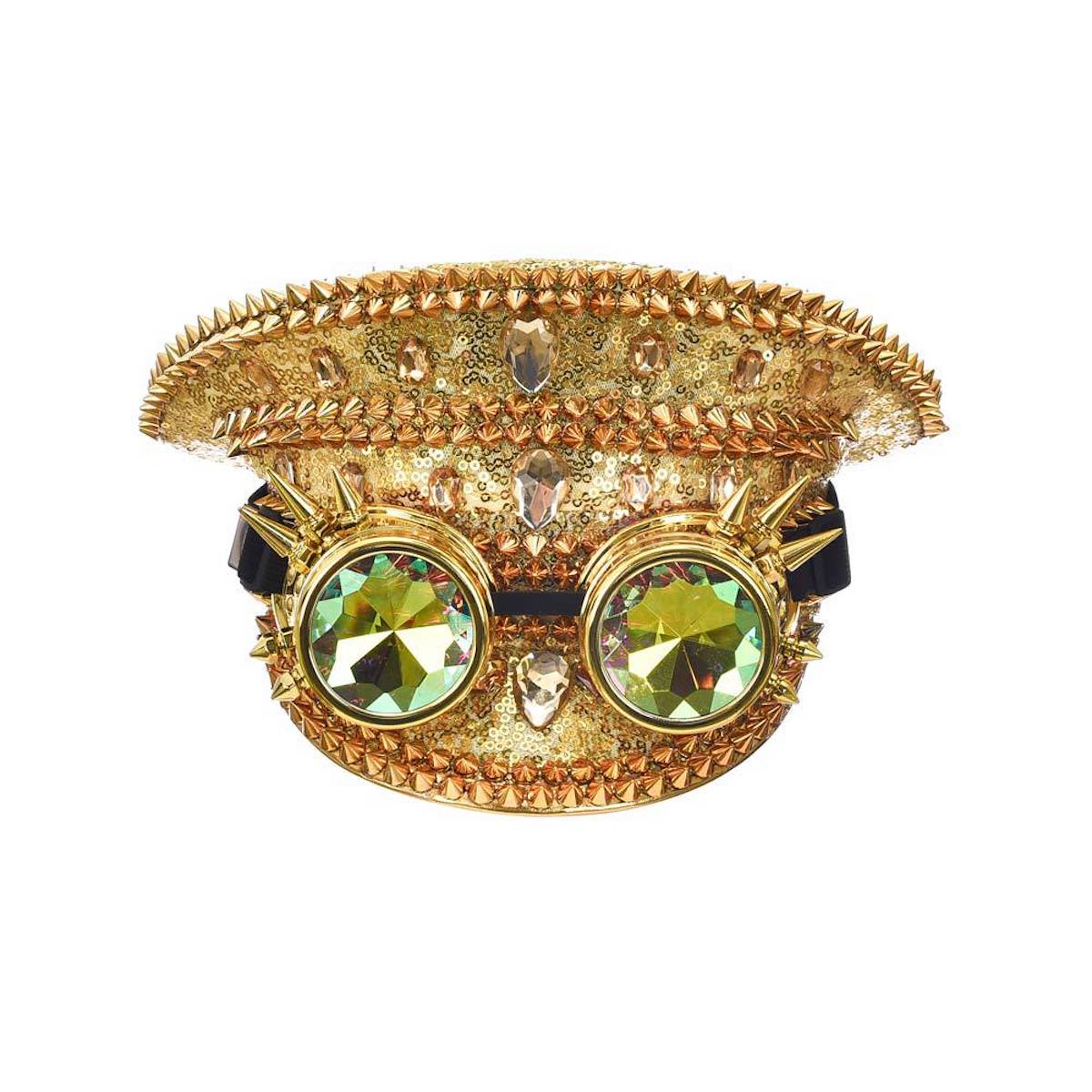 Cartola De Lantejoulas Fedora Hat Nightclub Rivet Para Dança De Palco