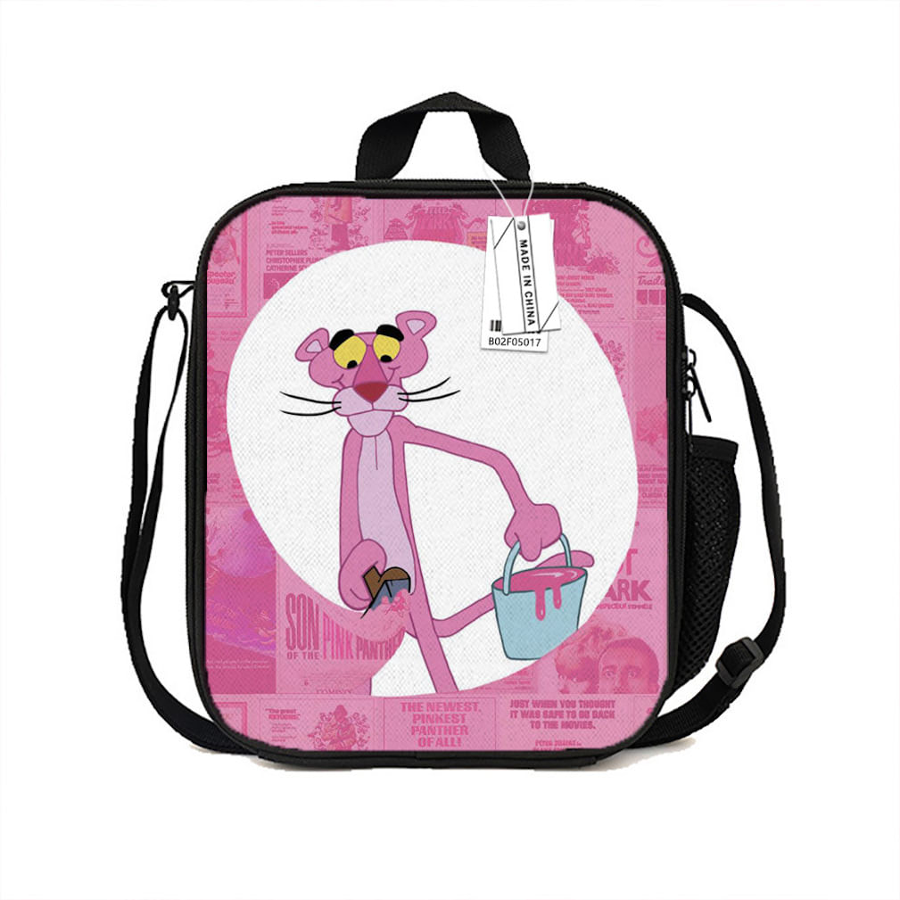 Lancheira, Sacola De Refeição, Reutilizável, À Prova De Vazamentos, Pink Panthers