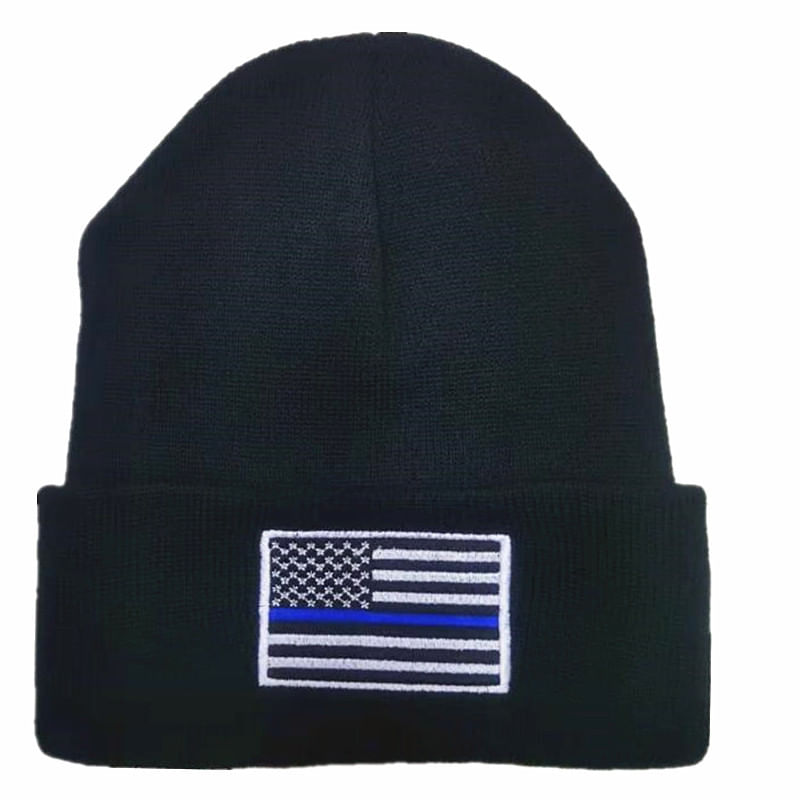 Chapéu De Malha Winter Beanie Slouch Hat American Flags Anime