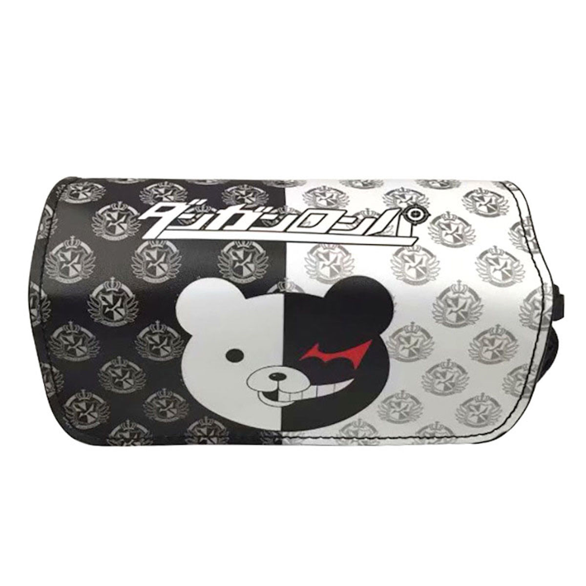 Caixa De Lápis Monokuma Danganronpa Pu De Grande Capacidade 21x7x10,5 Cm