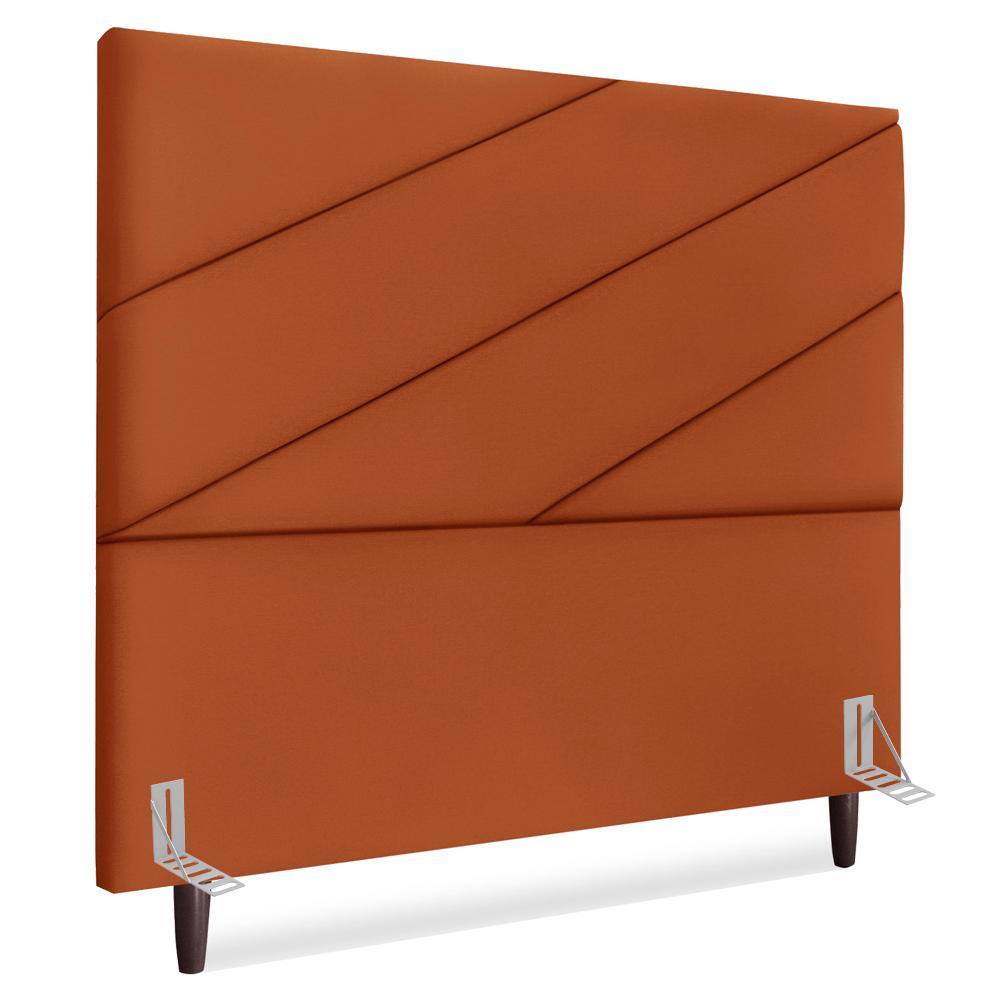 Cabeceira Queen 160 Cm Com Frame Cristal Suede Terracota Artte