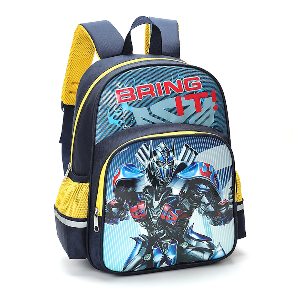 Mochila Escolar Optimuss Primes Ki Anime Poliéster 32x20x41cm