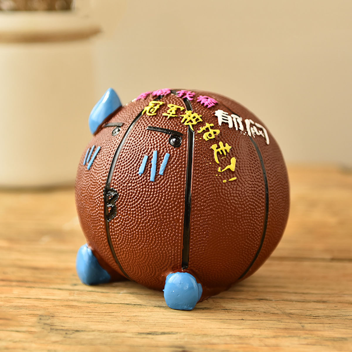 Frasco De Dinheiro Piggy Bank Resin Basketball Coin Bank Para Crianças