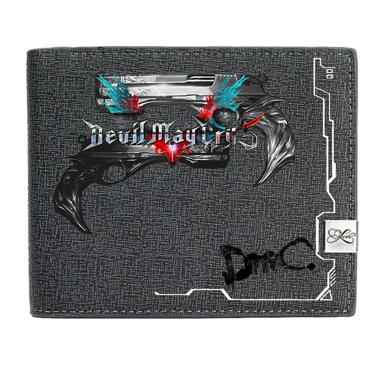 Carteira Devils Mays Crys Anime Characters Slim Bifold Pu