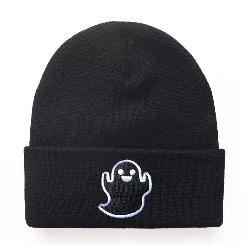 Chapéu De Malha Ghosts Anime Winter Beanie Slouch Hat Unissex