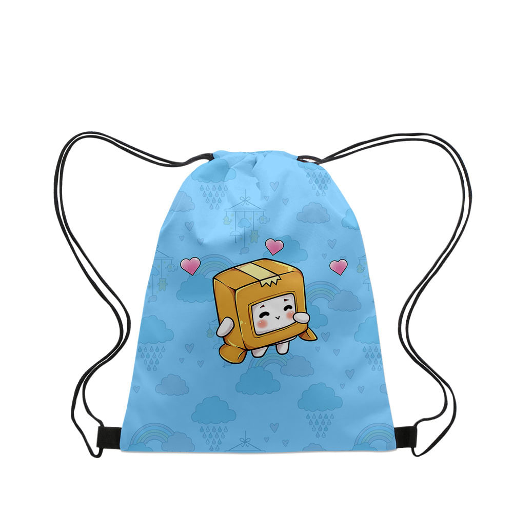 Bolsa Com Cordão Lankys Boxs Anime String Swim Gym Bag 32x38cm