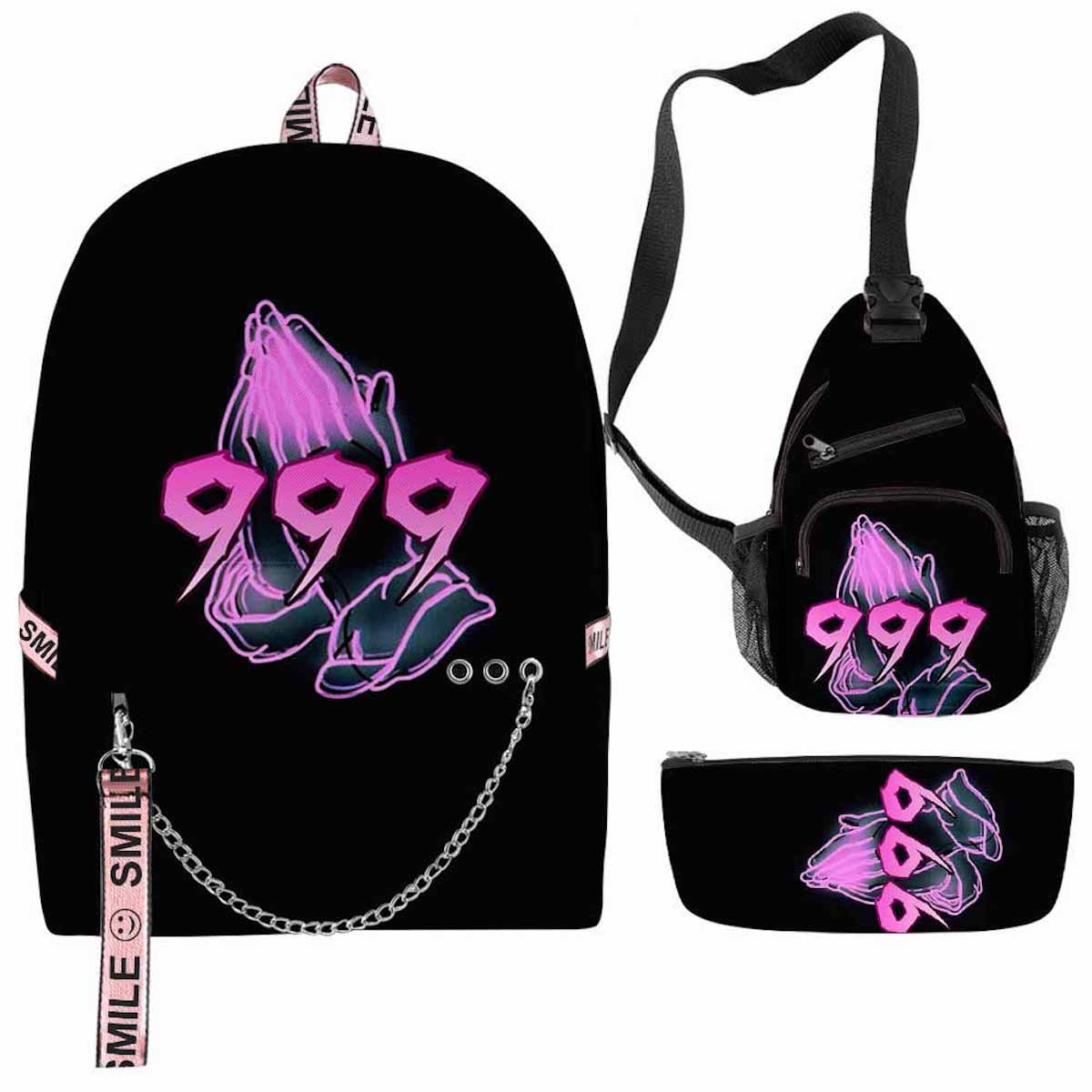 Conjunto De Mochilas Juices World S Cartoon Kids School 3 Unidades