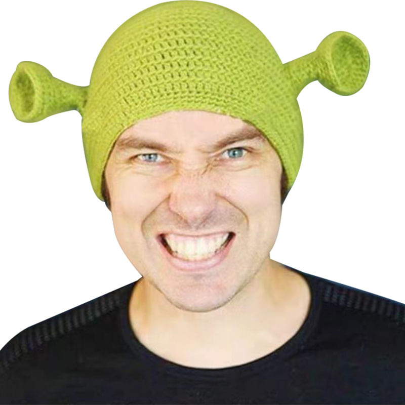 Chapéu De Malha Shreks Anime Winter Beanie Slouch Hat Tamanho S