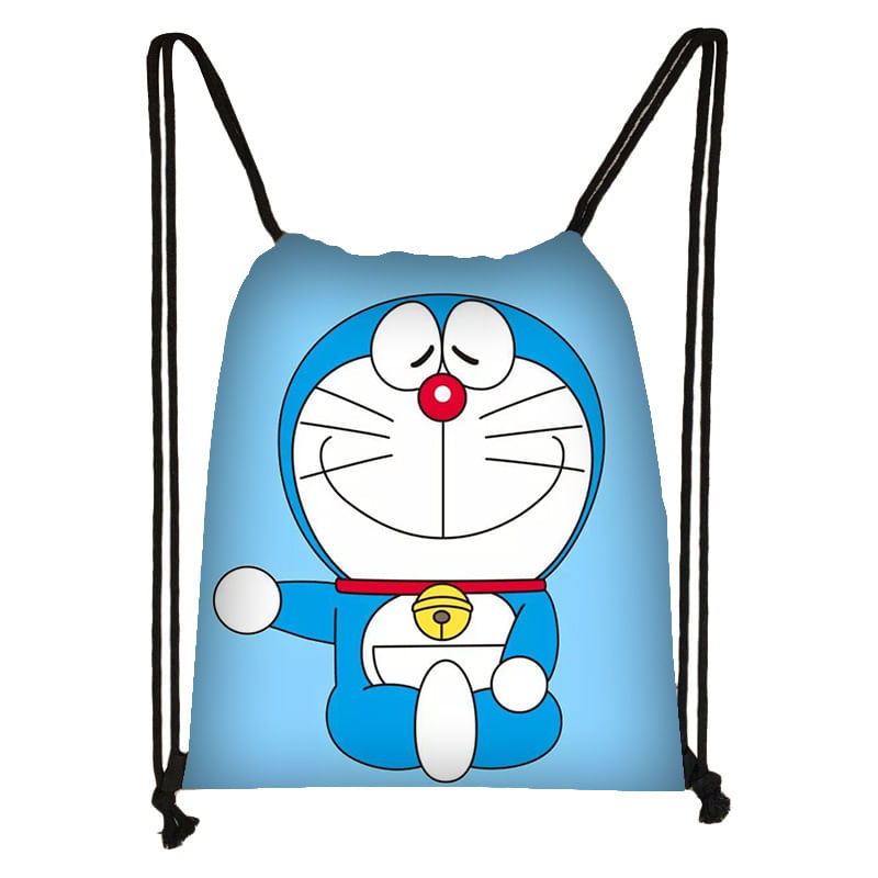 Bolsa Com Cordão Doraemons Anime String Swim Gym Bag 32x38cm