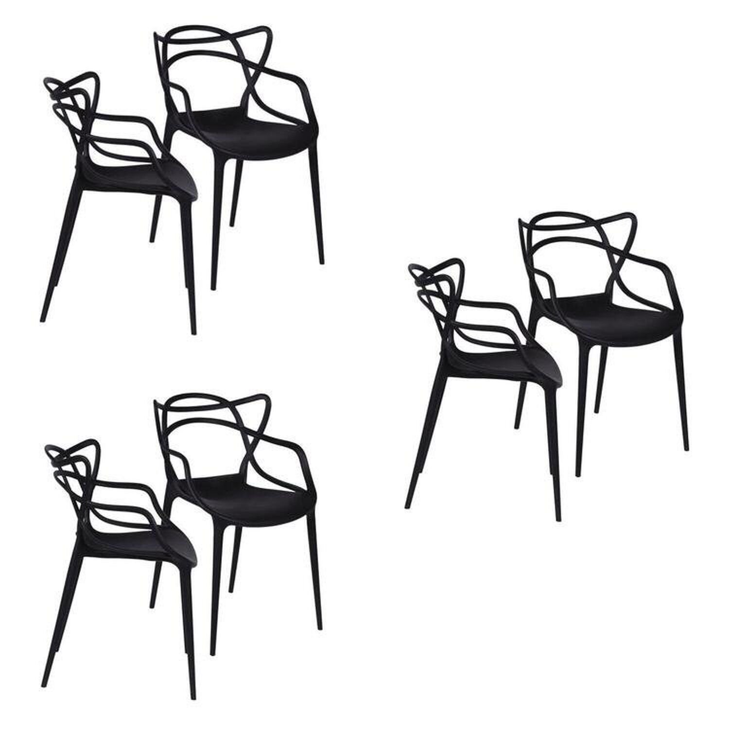 Kit Com 6 Cadeiras Para Sala De Jantar Allegra Solna Preto