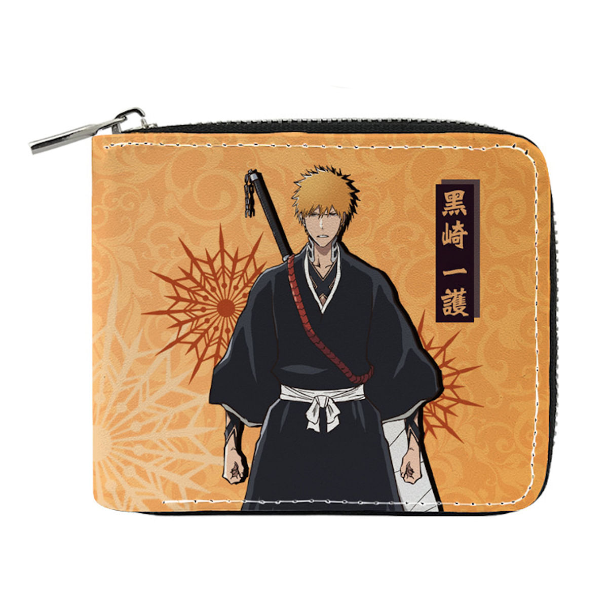 Carteira Anime Bleach Kurosaki Ichigo Leather Para Crianças