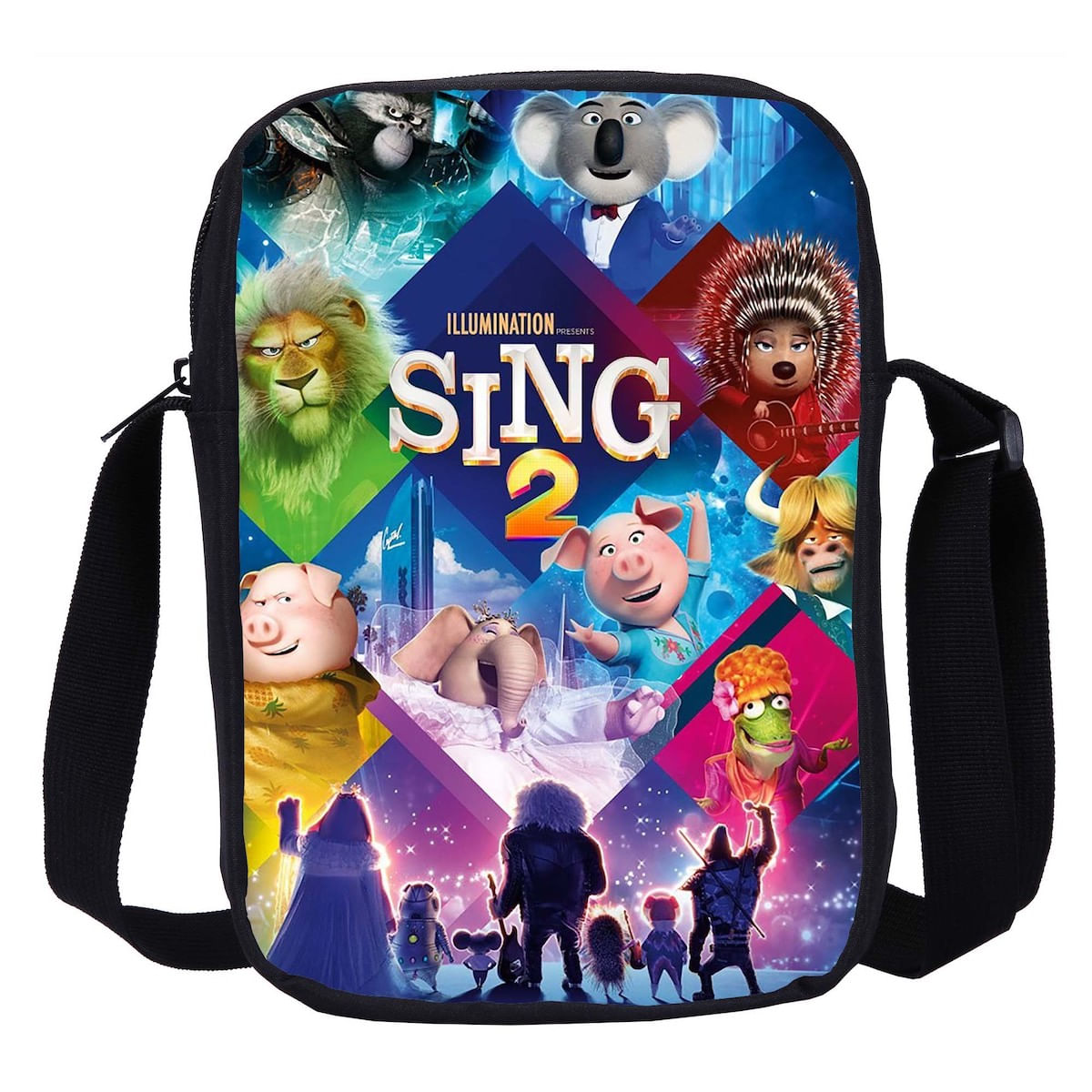 Bolsa De Ombro Anime Sing Anime Oxford 16x6x24cm Para Mulheres