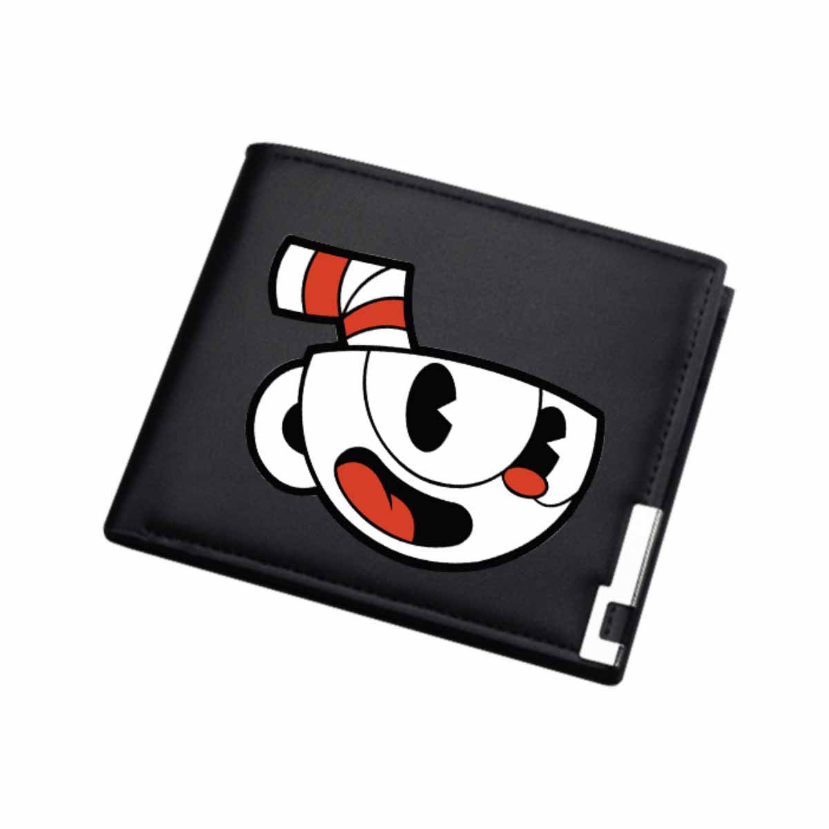 Wallet Cupsheads Anime Characters Slim Bifold Pu