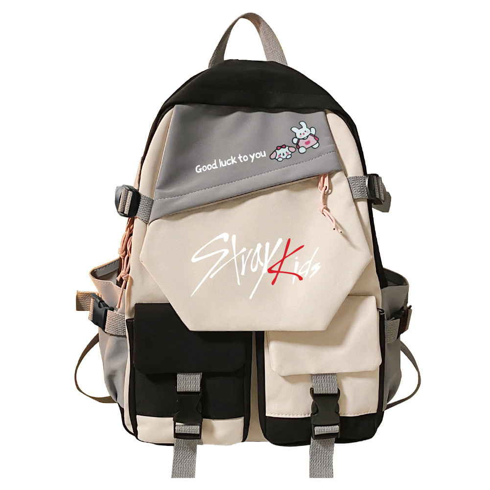 Mochila Stray Kids Anime School Nylon 31x14x42cm